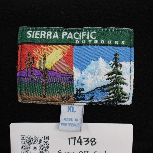 Sierra Pacific Sweatshirt Mens XL Black Long Sleeve 1 4 Zip Fleece Mock Neck - Picture 2 of 16